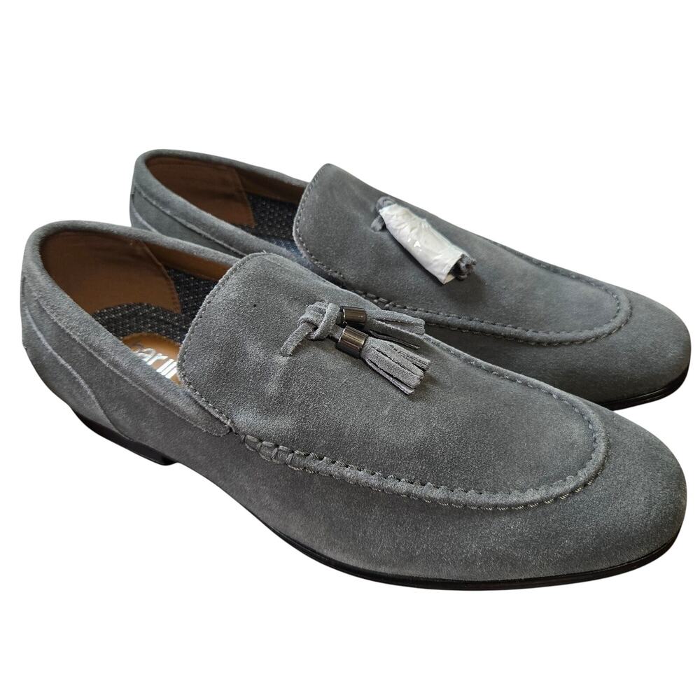 NWOT Barr III 9 M Gray Leather Tassel Loafer Men's Dress Shoe Slip On 9M Medium
